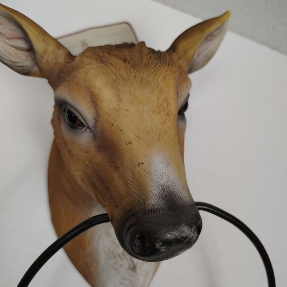 Red Shed Doe Deer Towel Ring Holder Rustic Hunting Cabin - Picture 7 of 12